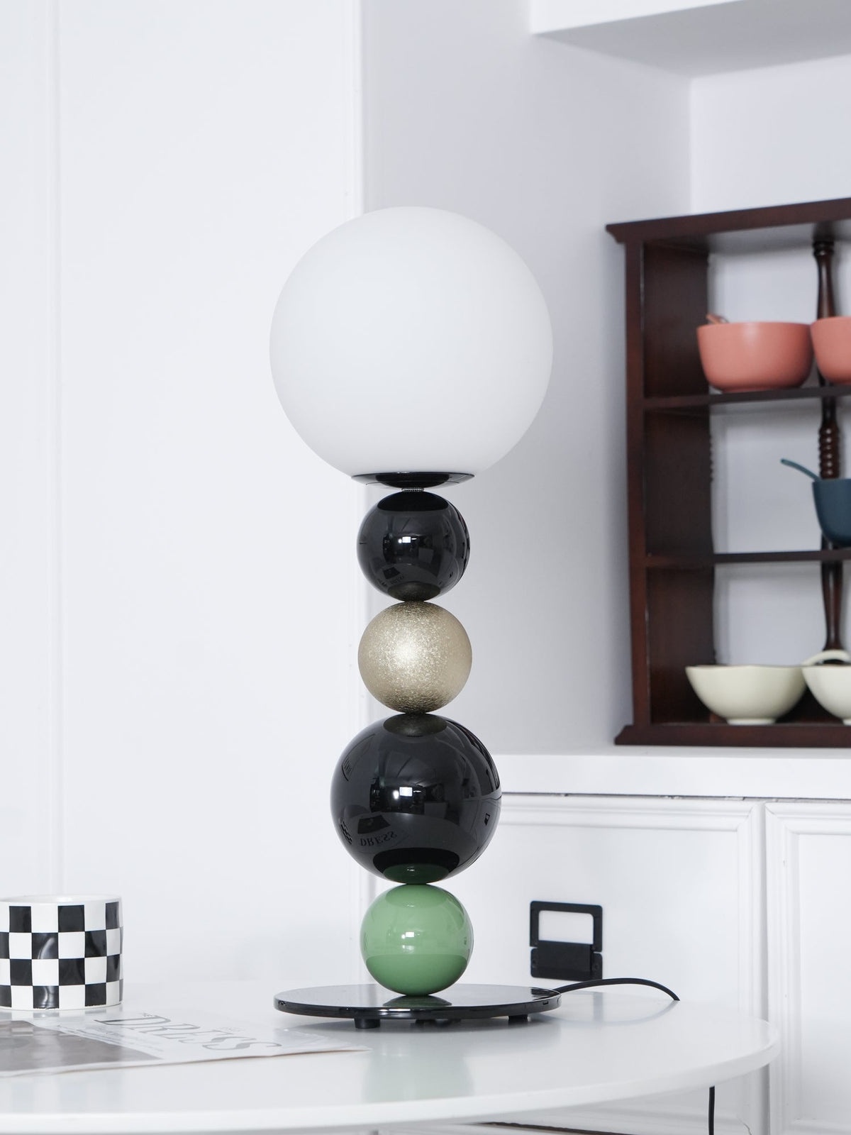 Orbital Balls lampa stołowa ze szkła