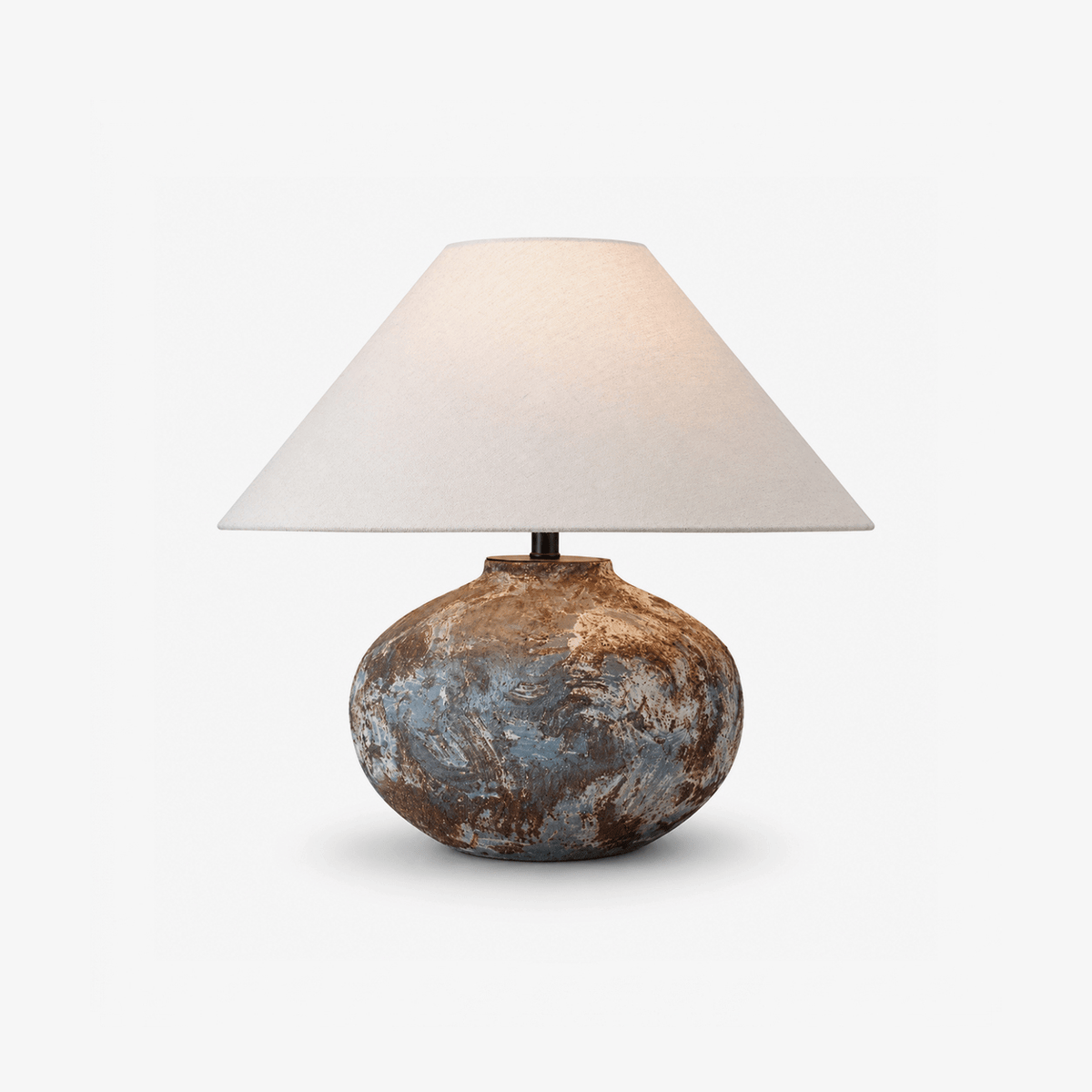 Odrielle lampy stołowe ceramiczne w stylu distressed