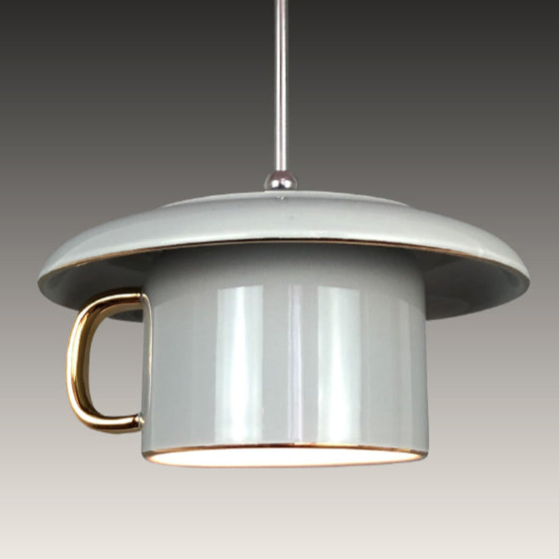 Valentina Urban Cup ceramika LED lampa wisząca Salon