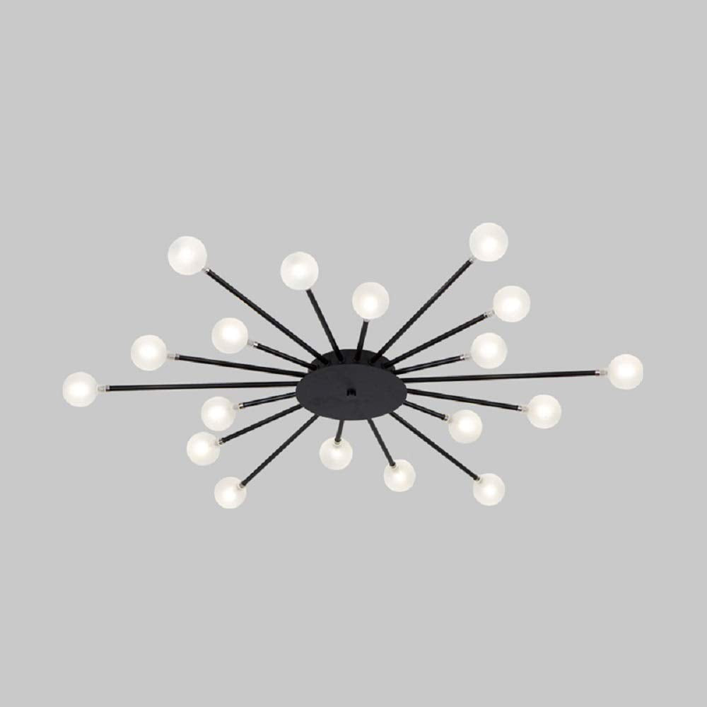 Arisha nordycka lampa sufitowa montowana bezpośrednio LED złoto/czarny metal salon