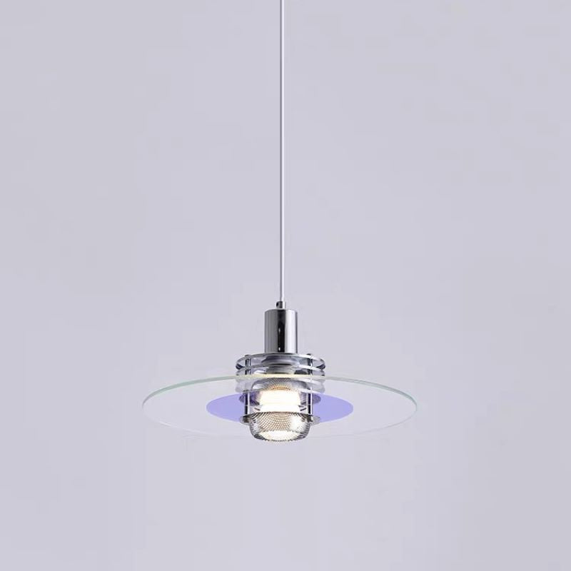 Valentina minimalistyczna lampa wisząca LED ze szkła i metalu / Salon/Sypialnia