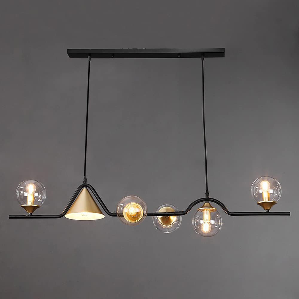 Arisha nowoczesna lampa wisząca LED czarny/złoty szkło salon/sypialnia