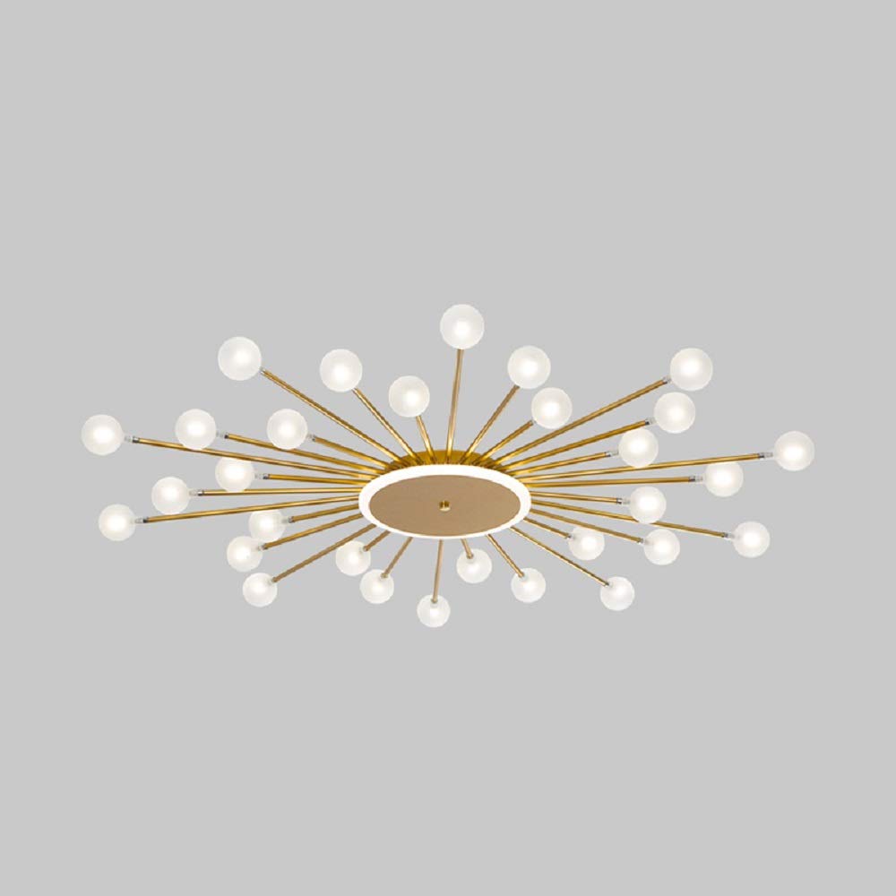 Arisha nordycka lampa sufitowa montowana bezpośrednio LED złoto/czarny metal salon