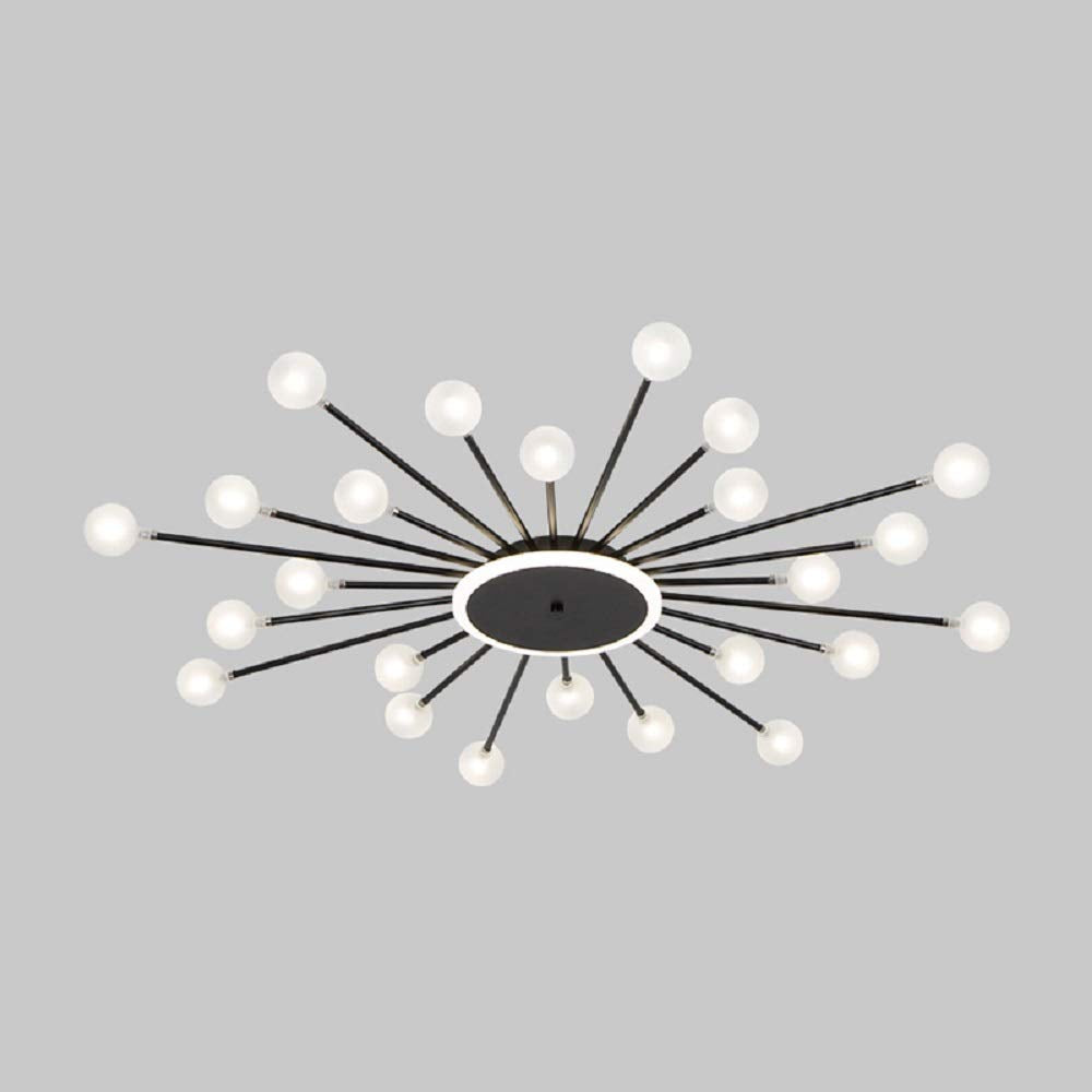 Arisha nordycka lampa sufitowa montowana bezpośrednio LED złoto/czarny metal salon