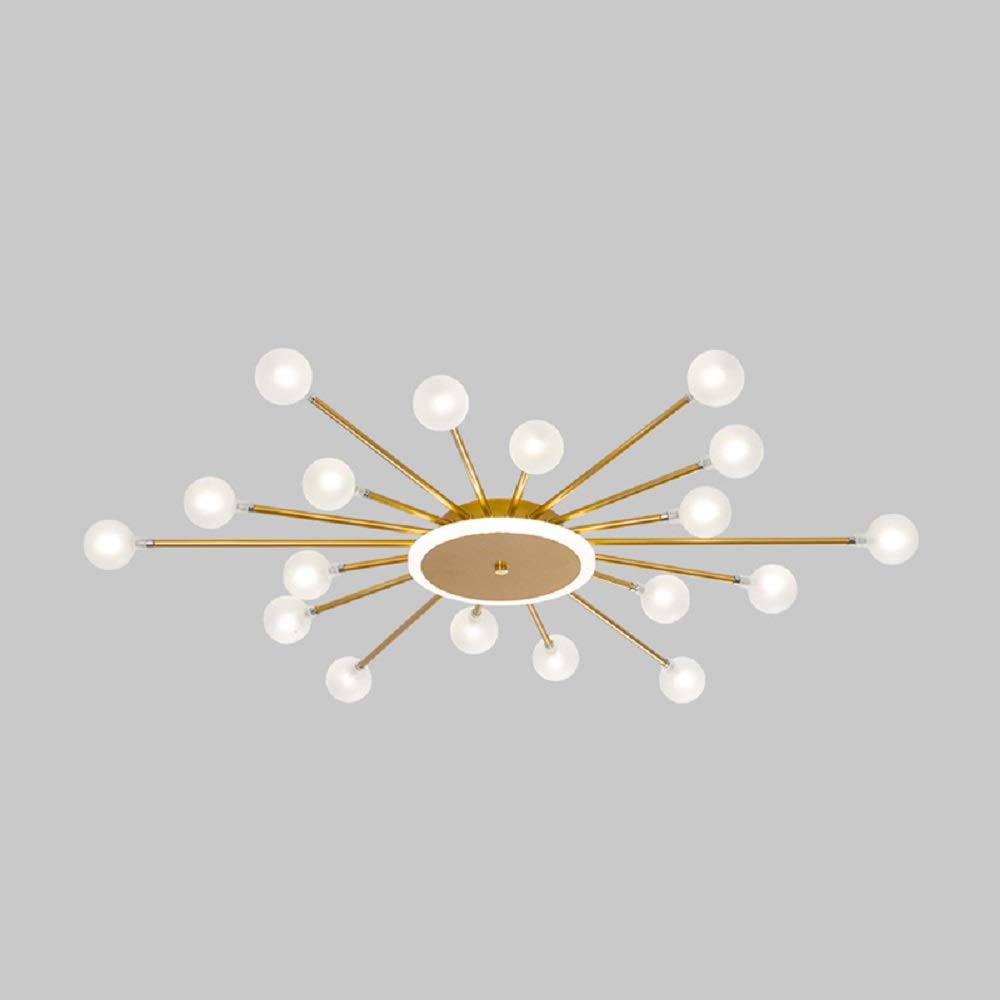 Arisha nordycka lampa sufitowa montowana bezpośrednio LED złoto/czarny metal salon