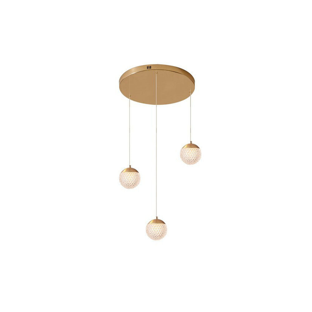 Arisha wielostopniowa nowoczesna lampa wisząca w stylu Art Deco Jibril, złoto