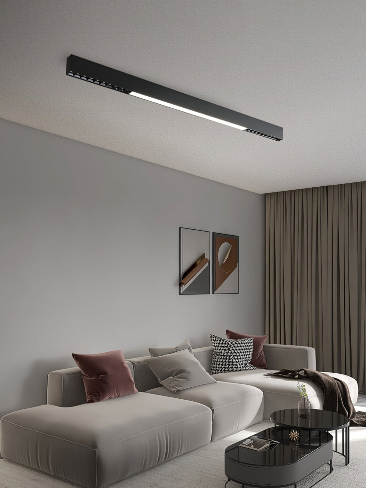 Line nowoczesna lampa sufitowa wisząca z aluminium