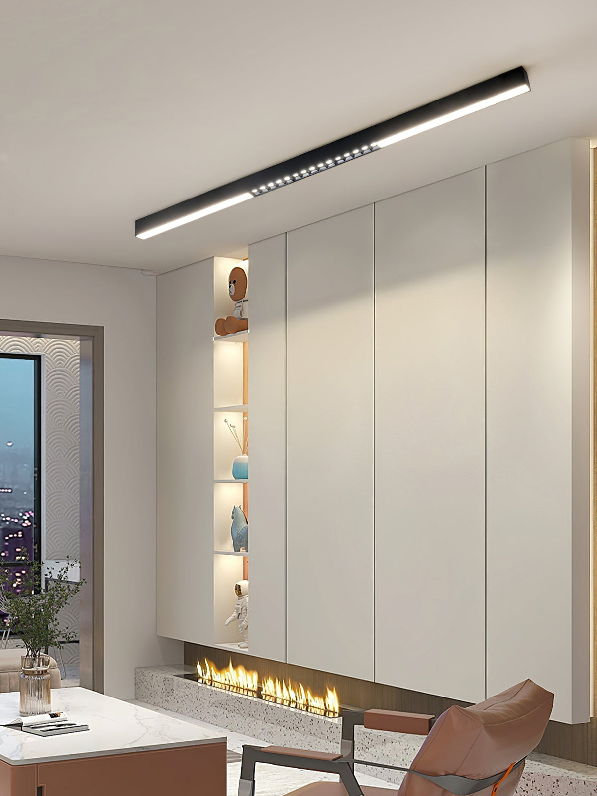Line nowoczesna lampa sufitowa wisząca z aluminium