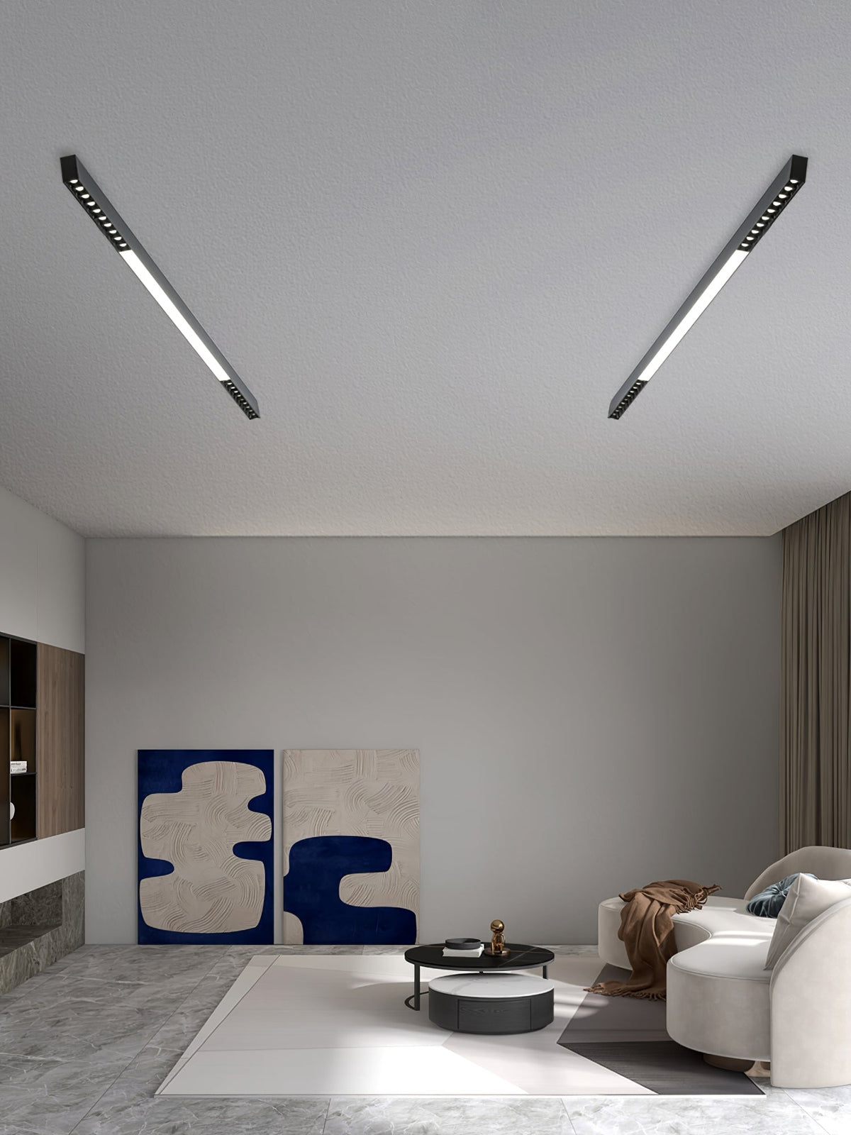 Line nowoczesna lampa sufitowa wisząca z aluminium