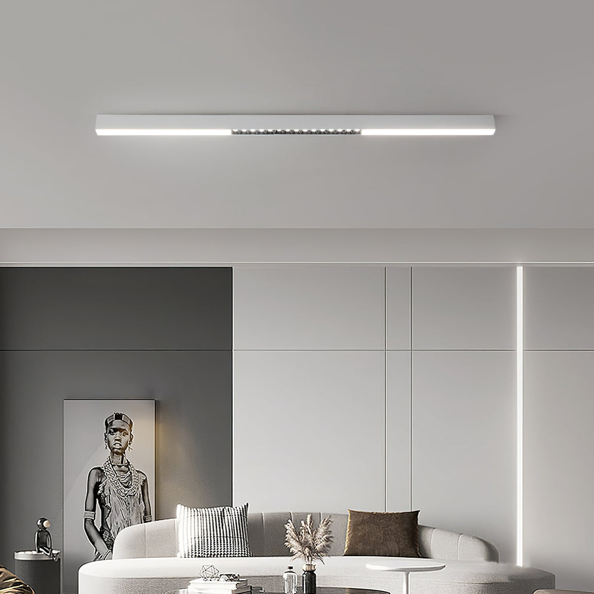 Line nowoczesna lampa sufitowa wisząca z aluminium