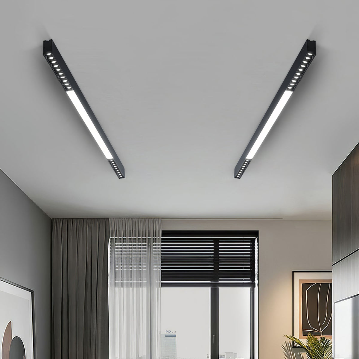 Line nowoczesna lampa sufitowa wisząca z aluminium