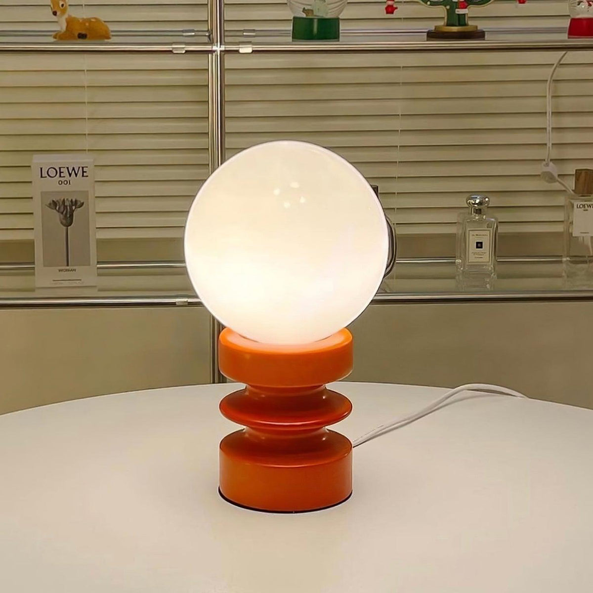 Lampa stołowa Sorinira ze szkła i drewna