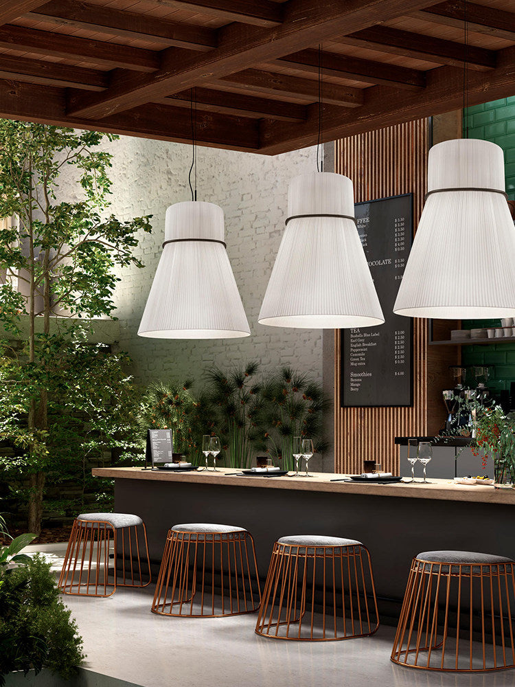 Kestford Lampa wisząca z plisowanej tkaniny