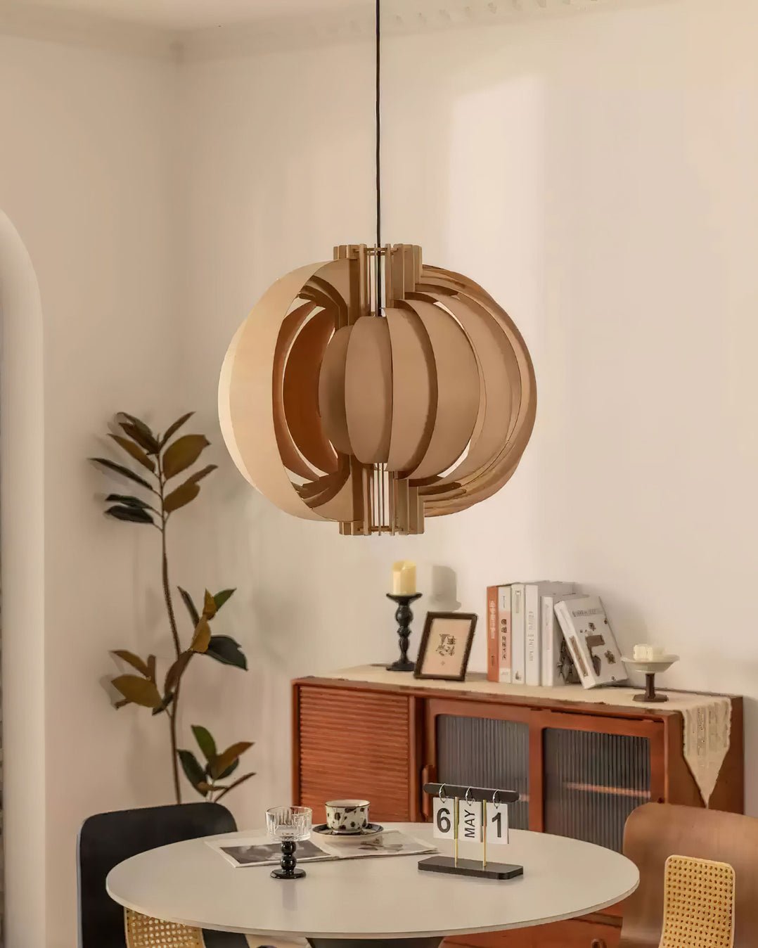 Ivraeus Premium Elegance Ring drewniana lampa wisząca