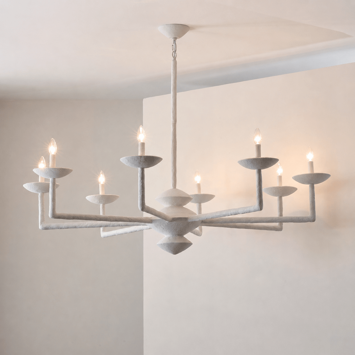 Sculptural Plaster Candelabra żyrandol