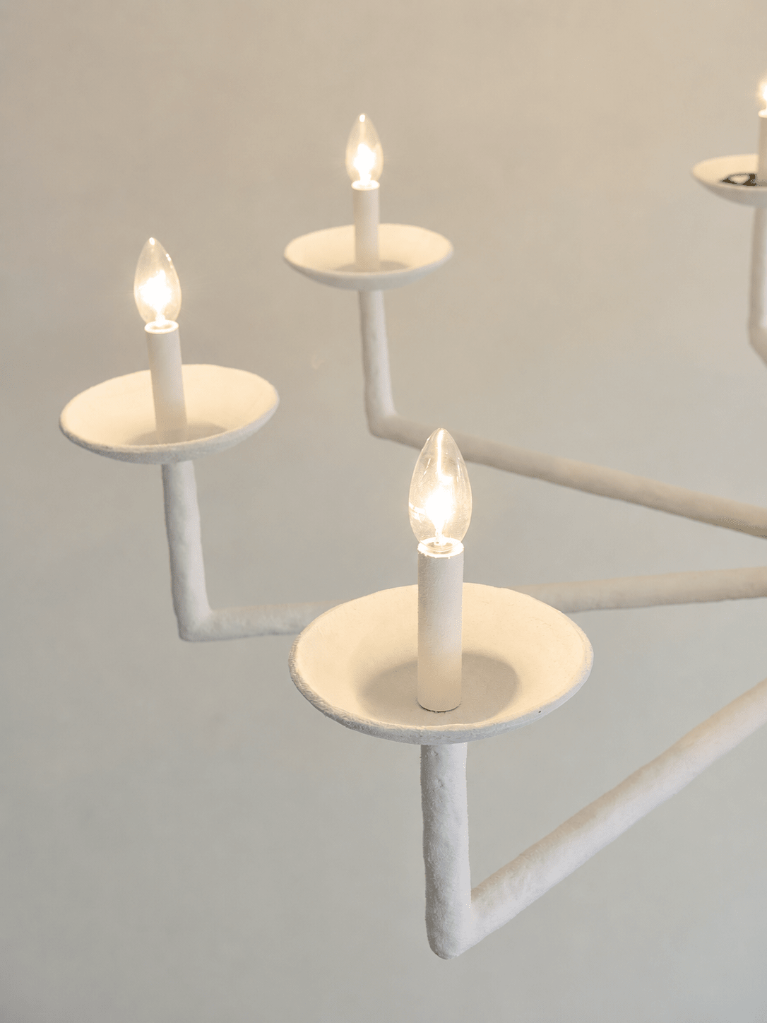 Sculptural Plaster Candelabra żyrandol