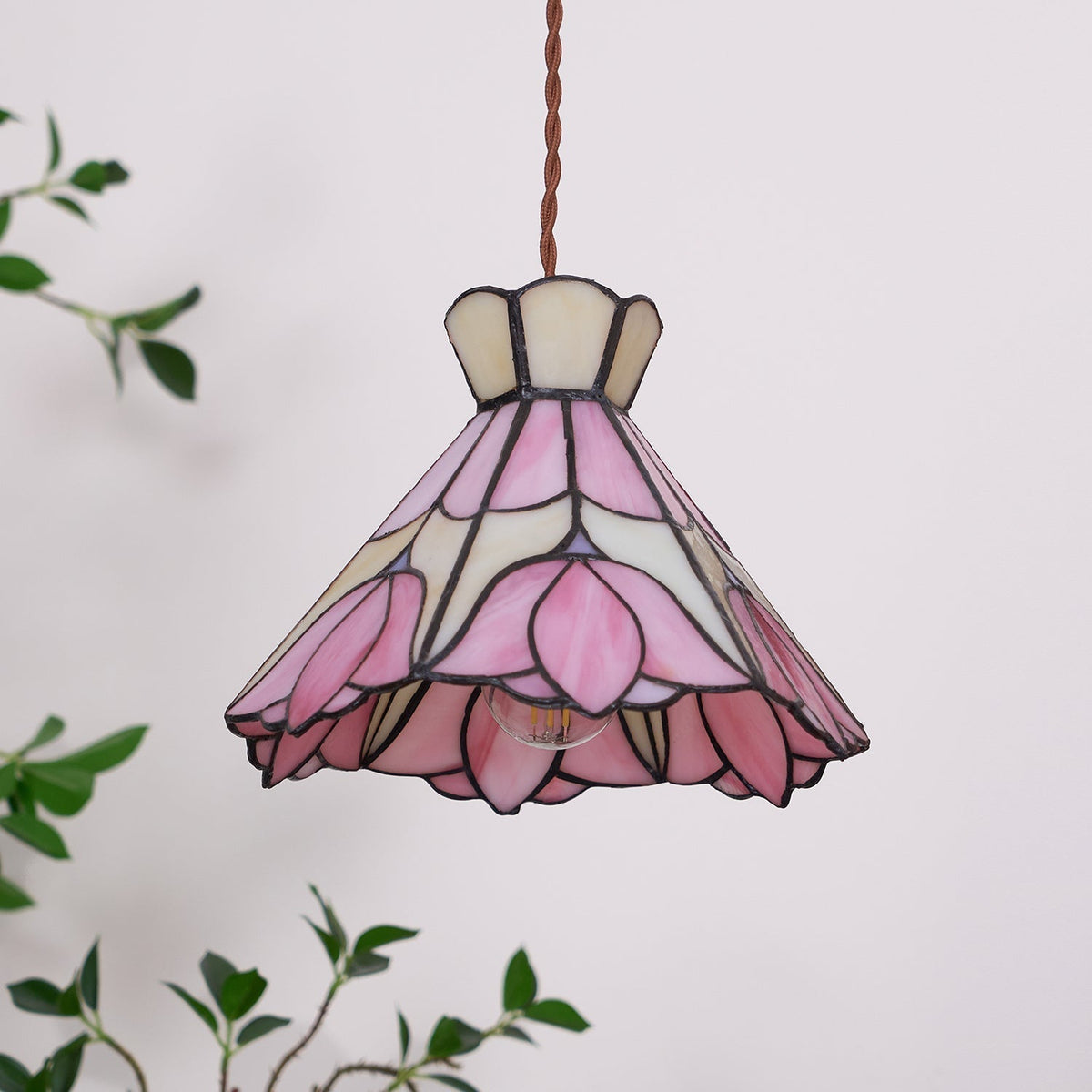 Rose lampa wisząca ze szkła