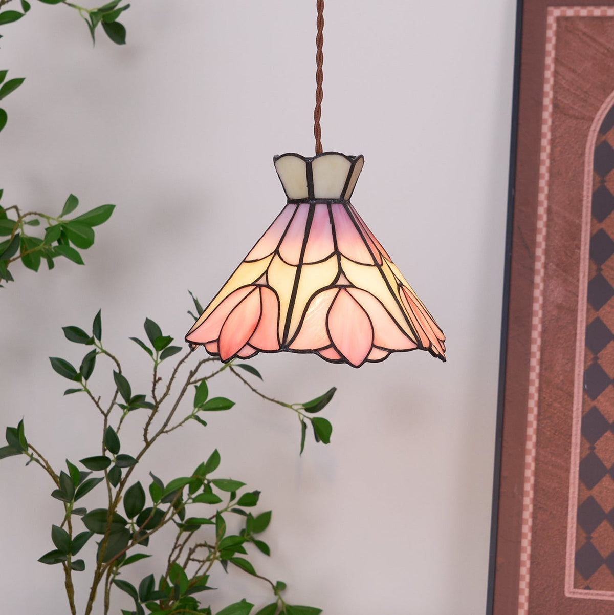 Rose lampa wisząca ze szkła