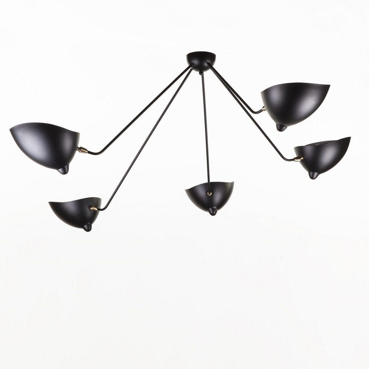 Elaoraine lampa sufitowa trzyramienna czarna rzeźbiarska