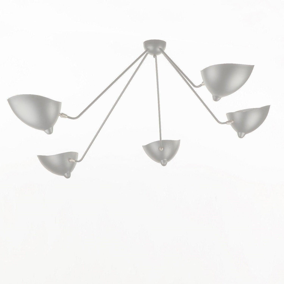 Elaoraine lampa sufitowa trzyramienna czarna rzeźbiarska