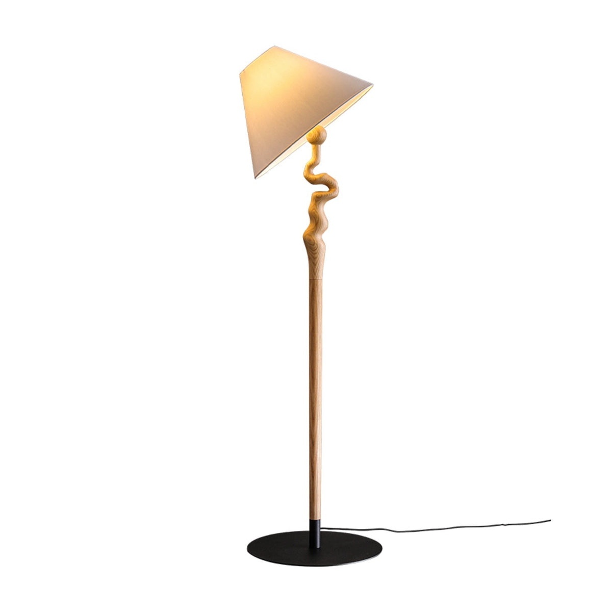Avloril artystyczna lampa stojąca z drewna