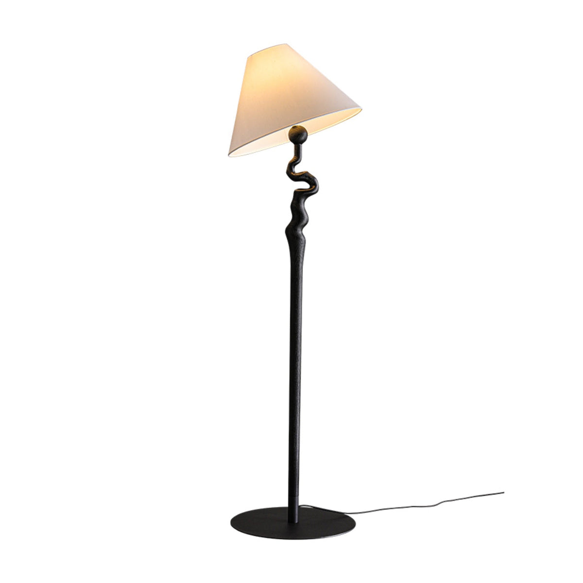Avloril artystyczna lampa stojąca z drewna