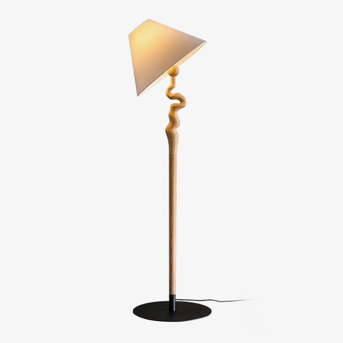 Avloril artystyczna lampa stojąca z drewna