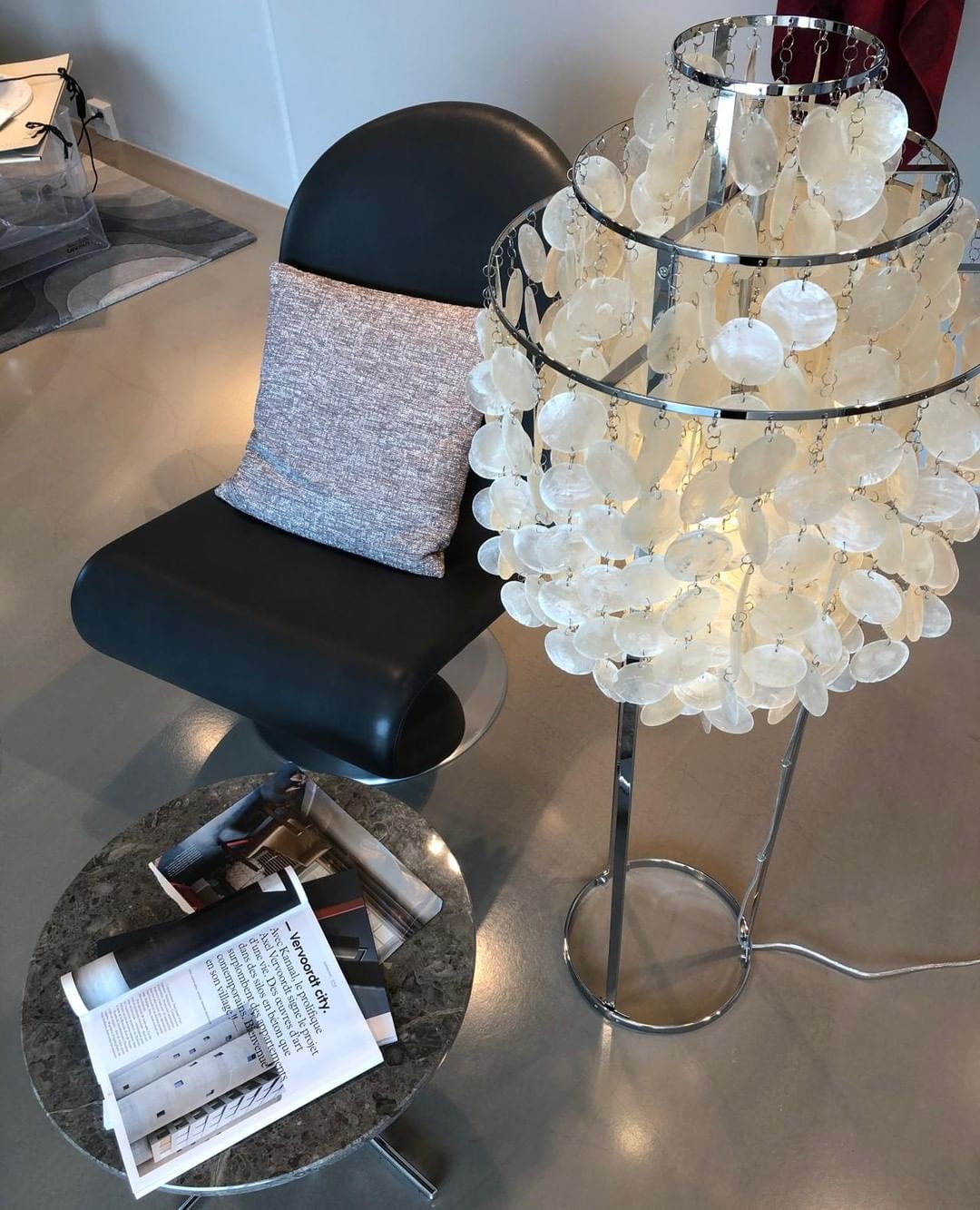 Wern Glam drewniana lampa stojąca ze szkła