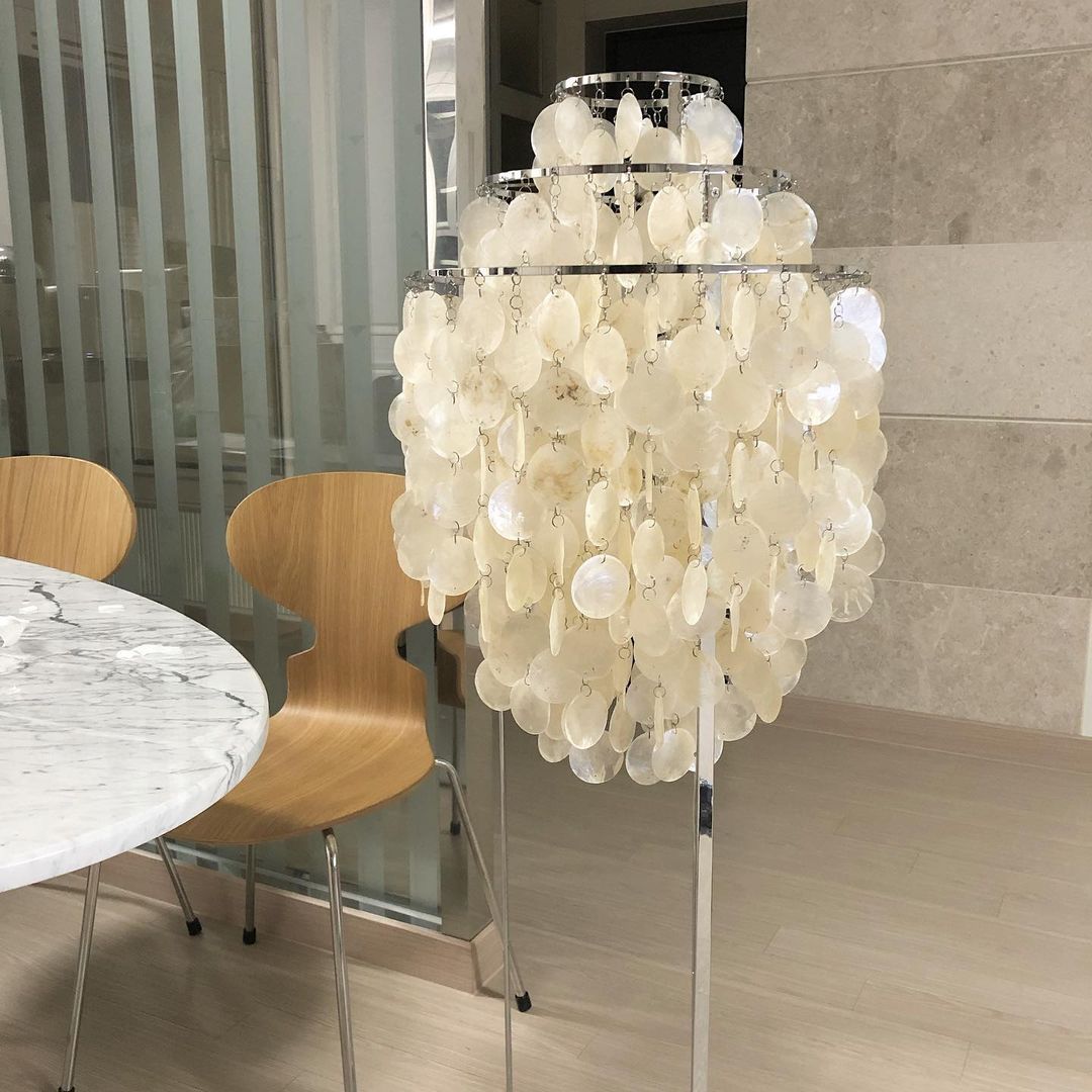 Wern Glam drewniana lampa stojąca ze szkła