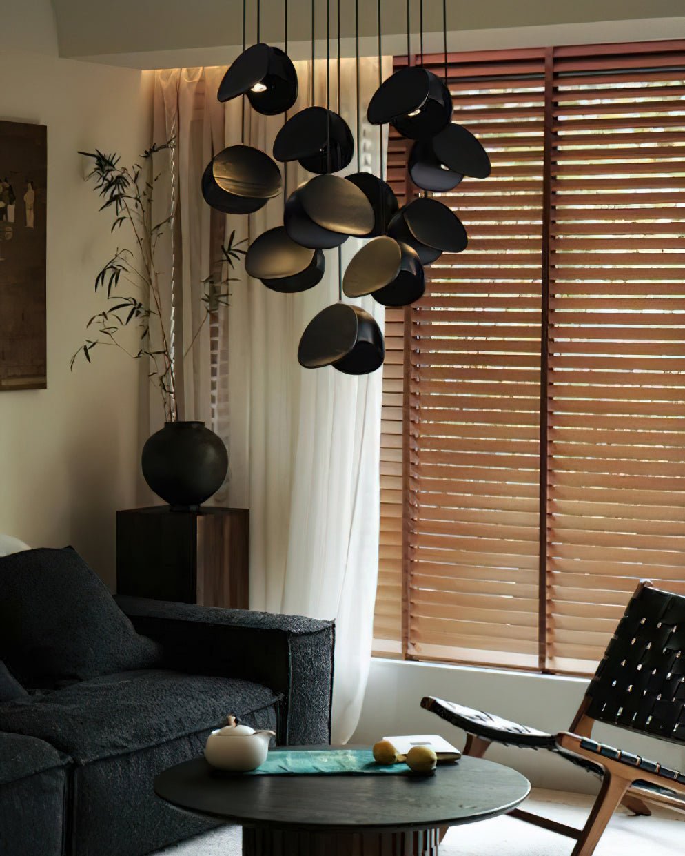 Elmiren wisząca lampa ze szkła w stylu cluster