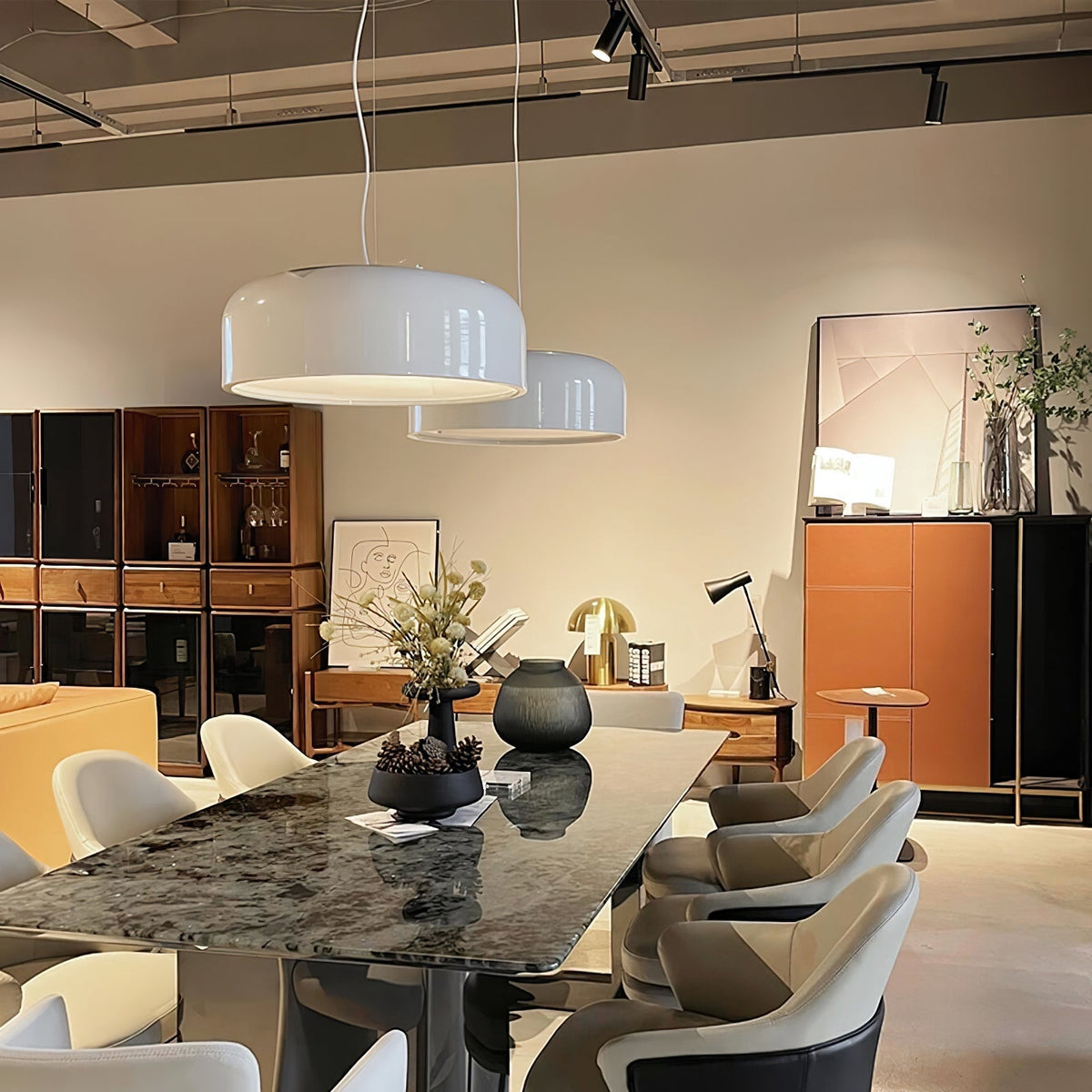 Void nowoczesna lampa wisząca ze szkła aluminium