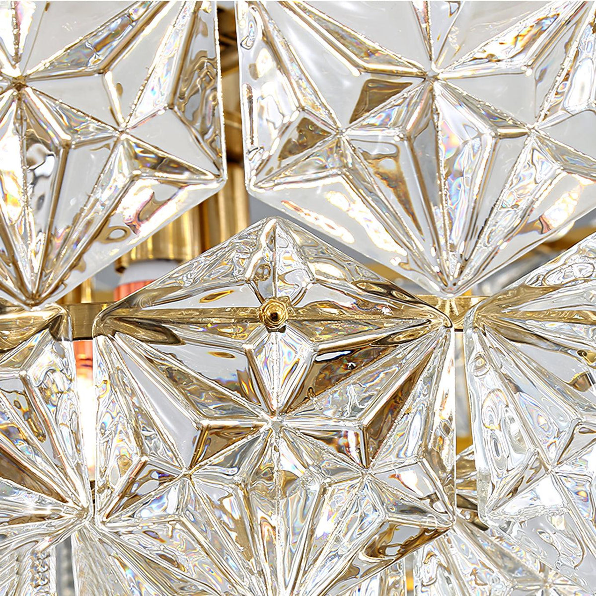 Eirararia żyrandol ze szkła Snowflake Gold