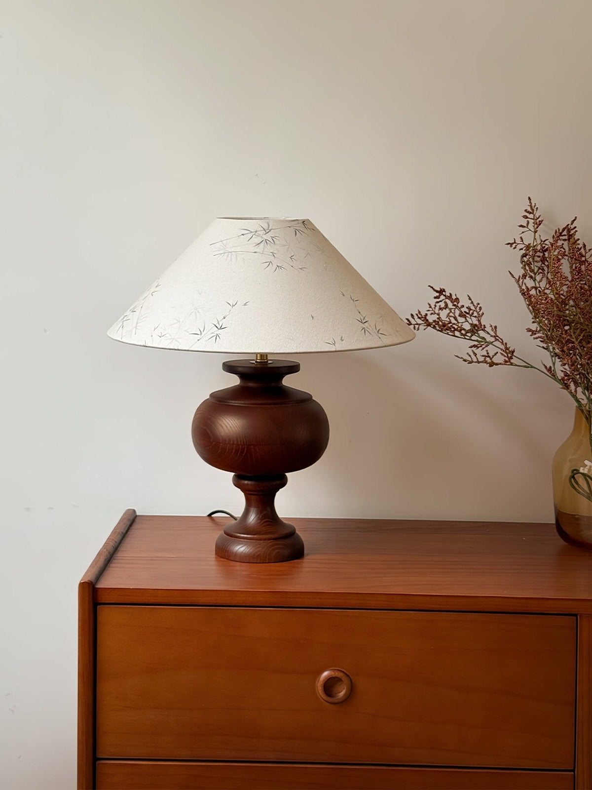 Culiril lampa stołowa z płótna o orientalskim wzorze