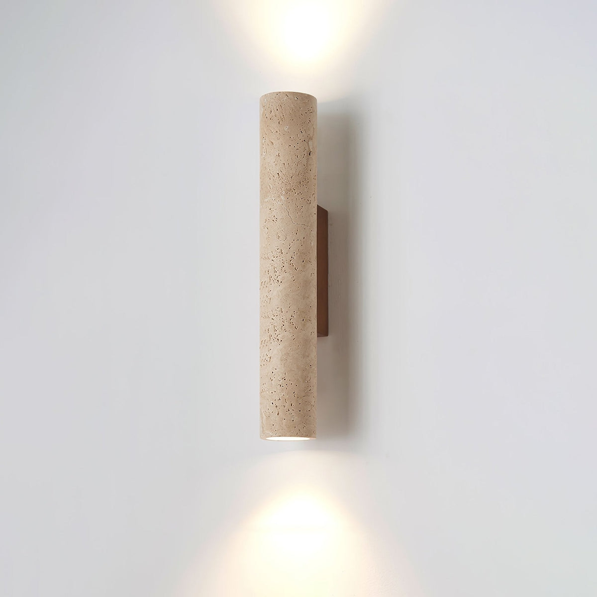 Seranise Slim Cylinder Travertine Kinkiet