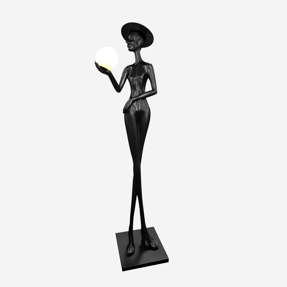 Zevinen elegancka lampa stojąca w kolorze czarnym