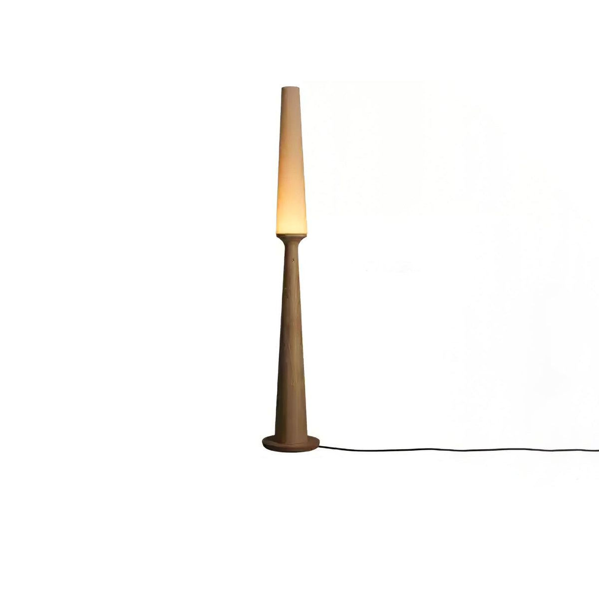 Vetheora lampa stojąca z drewna o zwężającej się formie