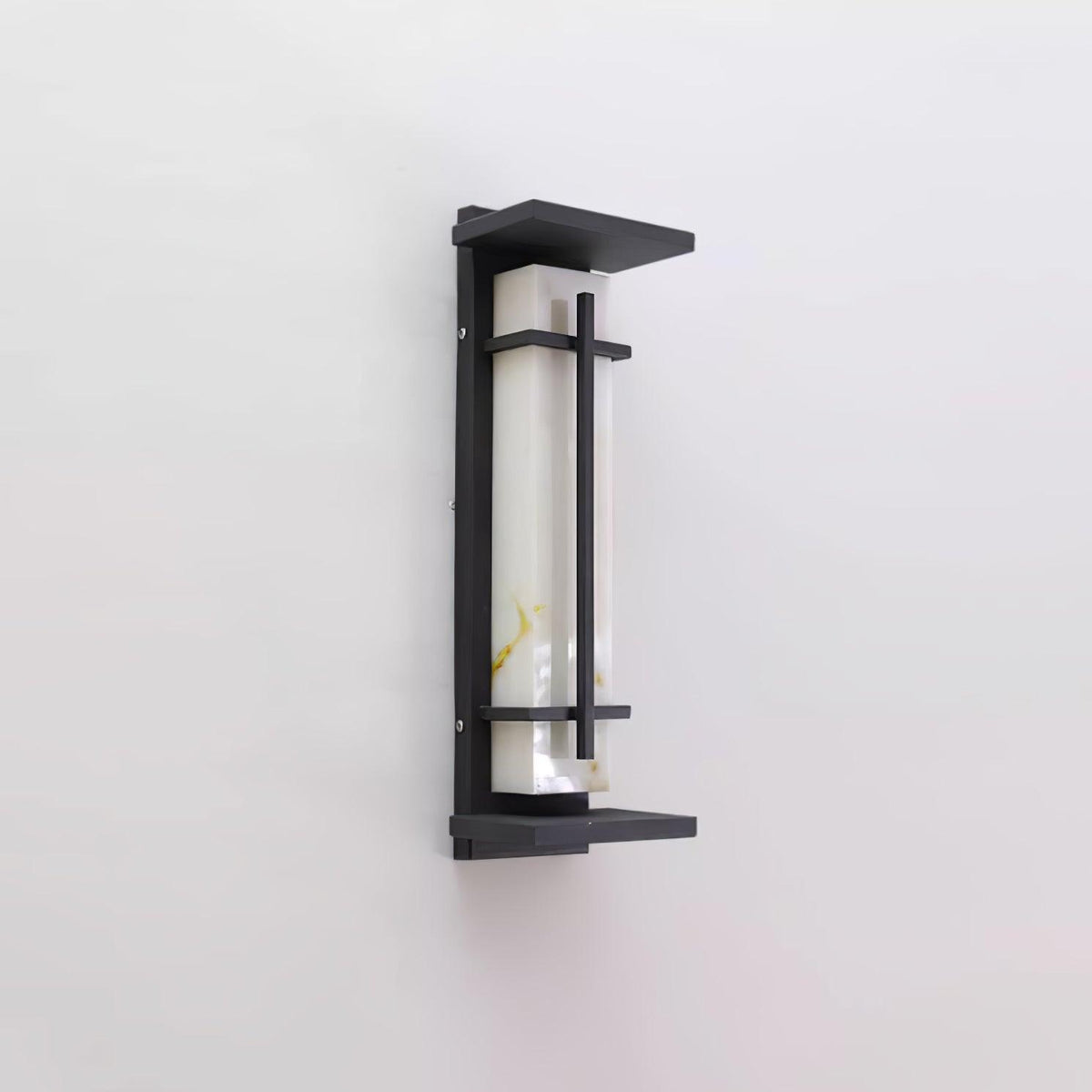 Avenirette kwadratowa zewnętrzna lampa kinkietowa imitująca alabaster wodoodporna