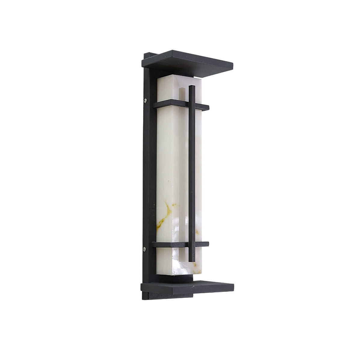 Avenirette kwadratowa zewnętrzna lampa kinkietowa imitująca alabaster wodoodporna