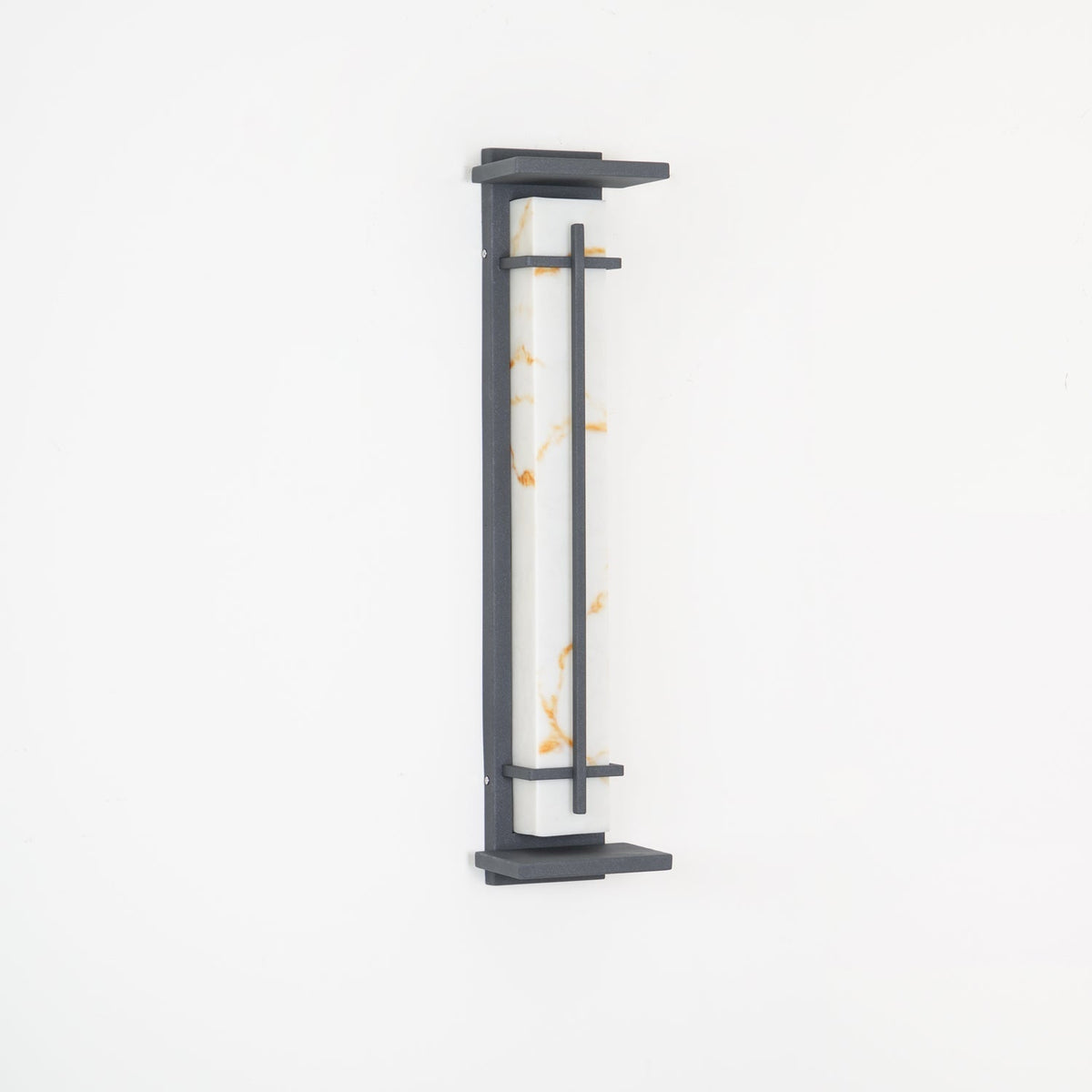 Avenirette kwadratowa zewnętrzna lampa kinkietowa imitująca alabaster wodoodporna