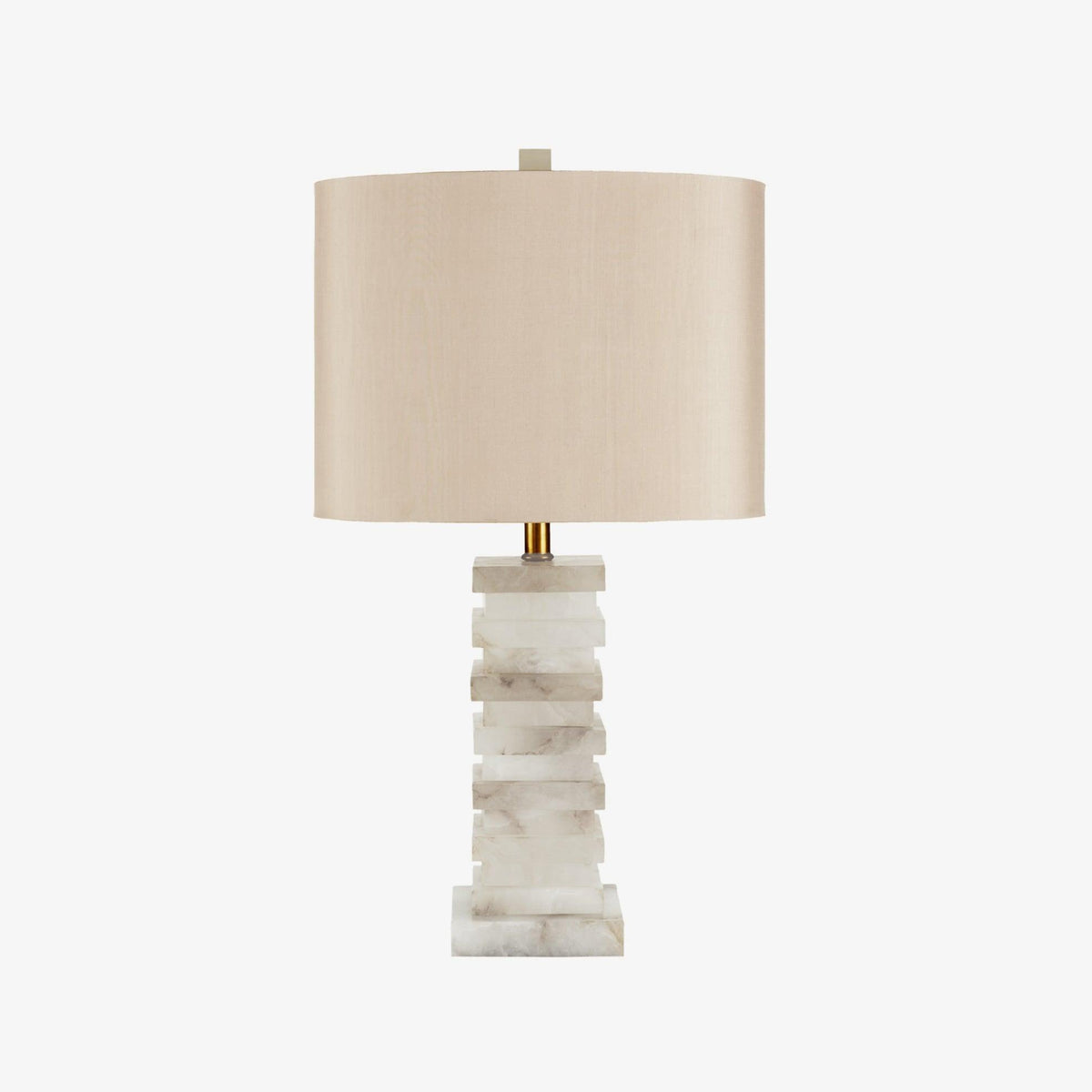 Covynen alabasterowa lampa stołowa