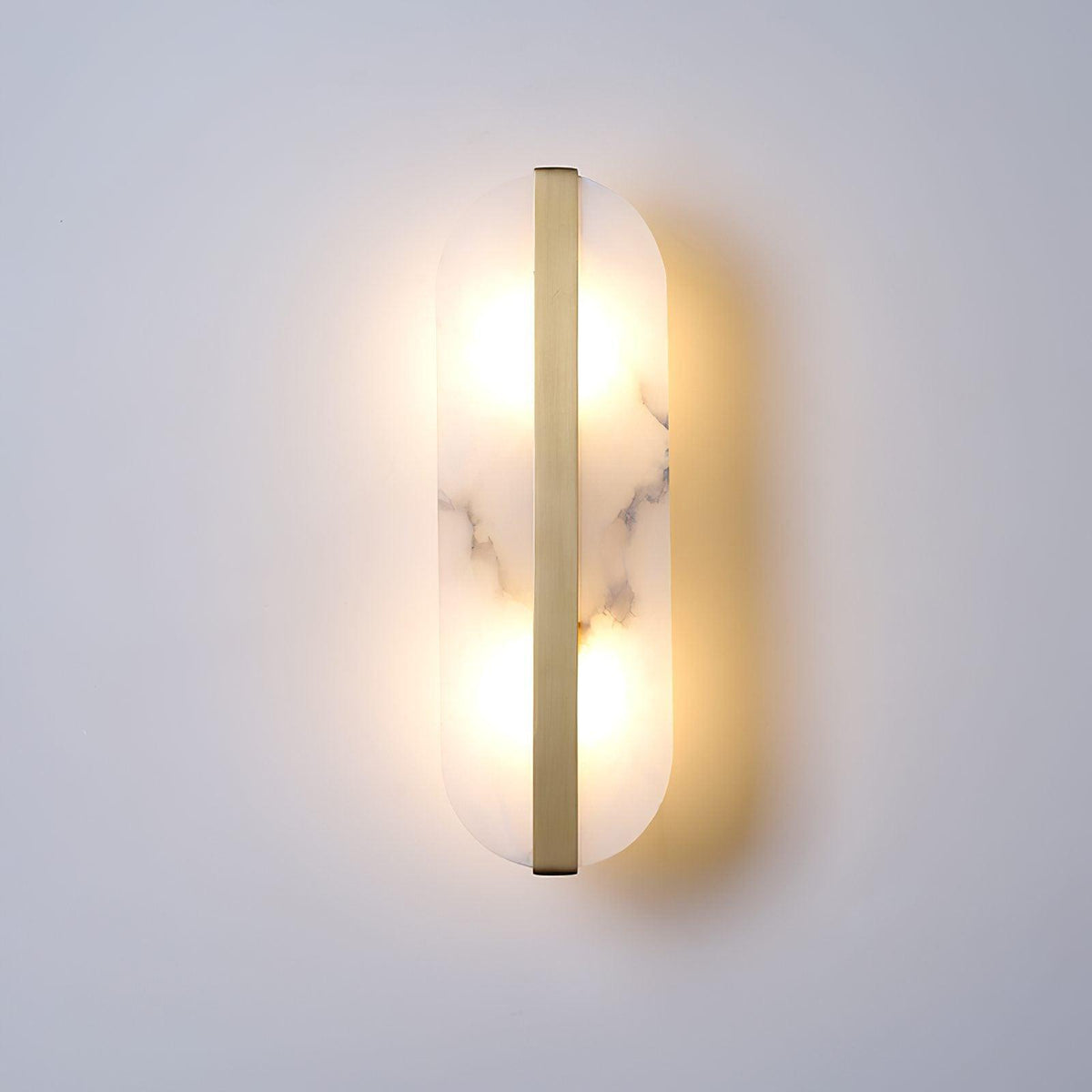 Calura podwójna kinkietowa lampa ścienna w alabastrze