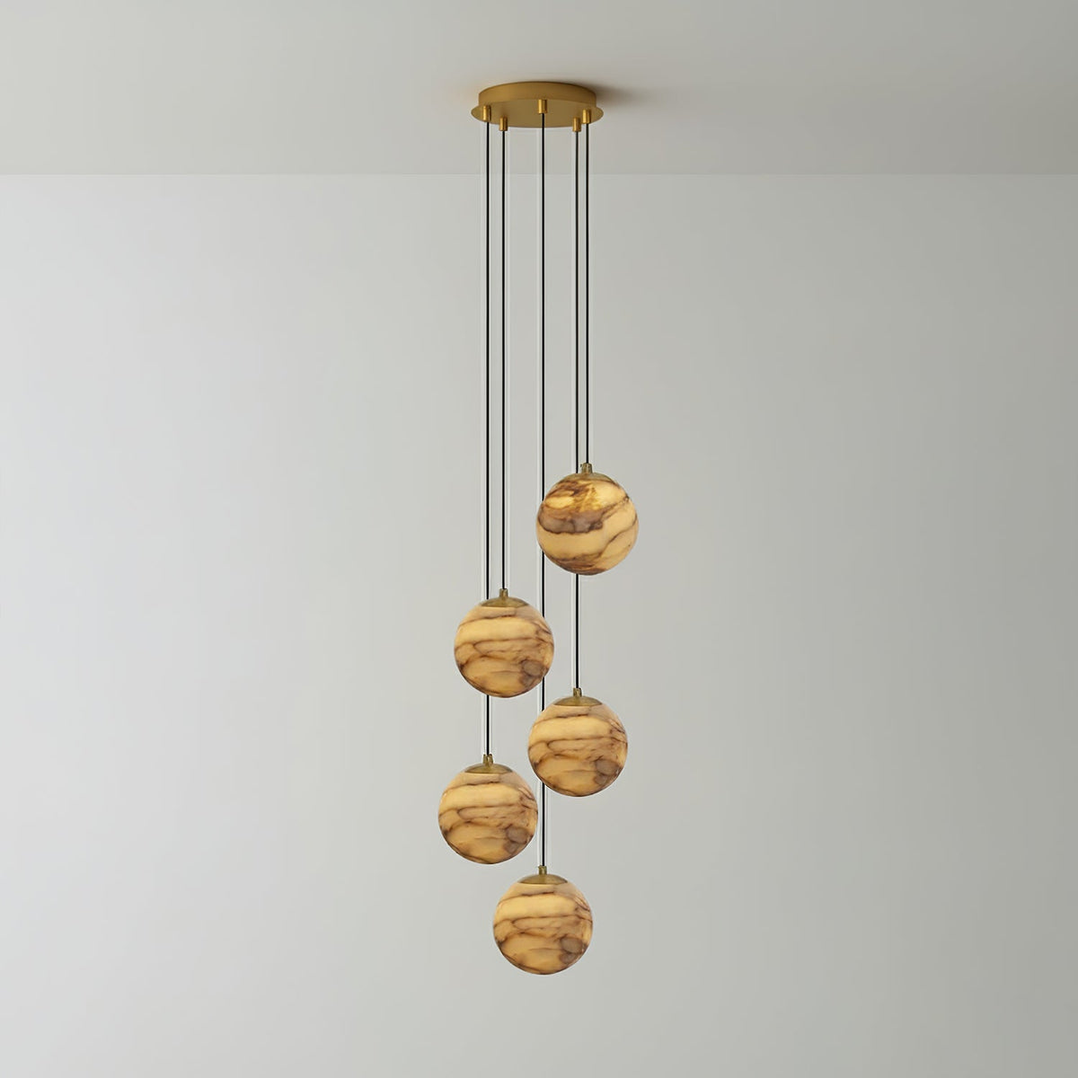 LUX Alabaster Cluster żyrandol schodowy