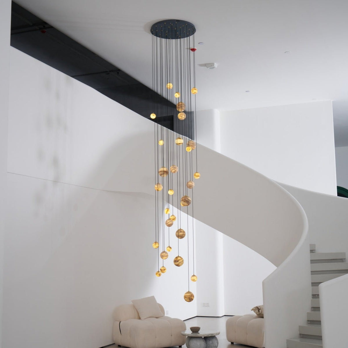 LUX Alabaster Cluster żyrandol schodowy