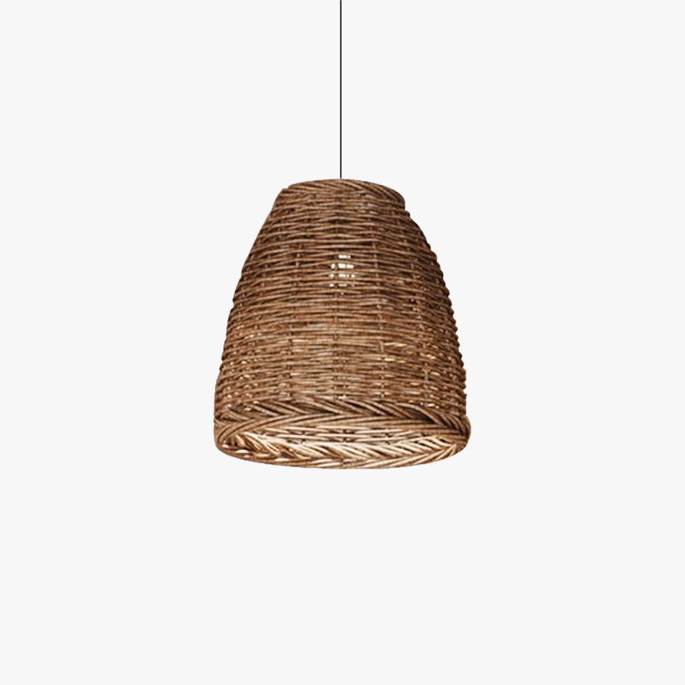 Muto Vintage Rustic LED lampa wisząca rattanowa do salonu i sypialni
