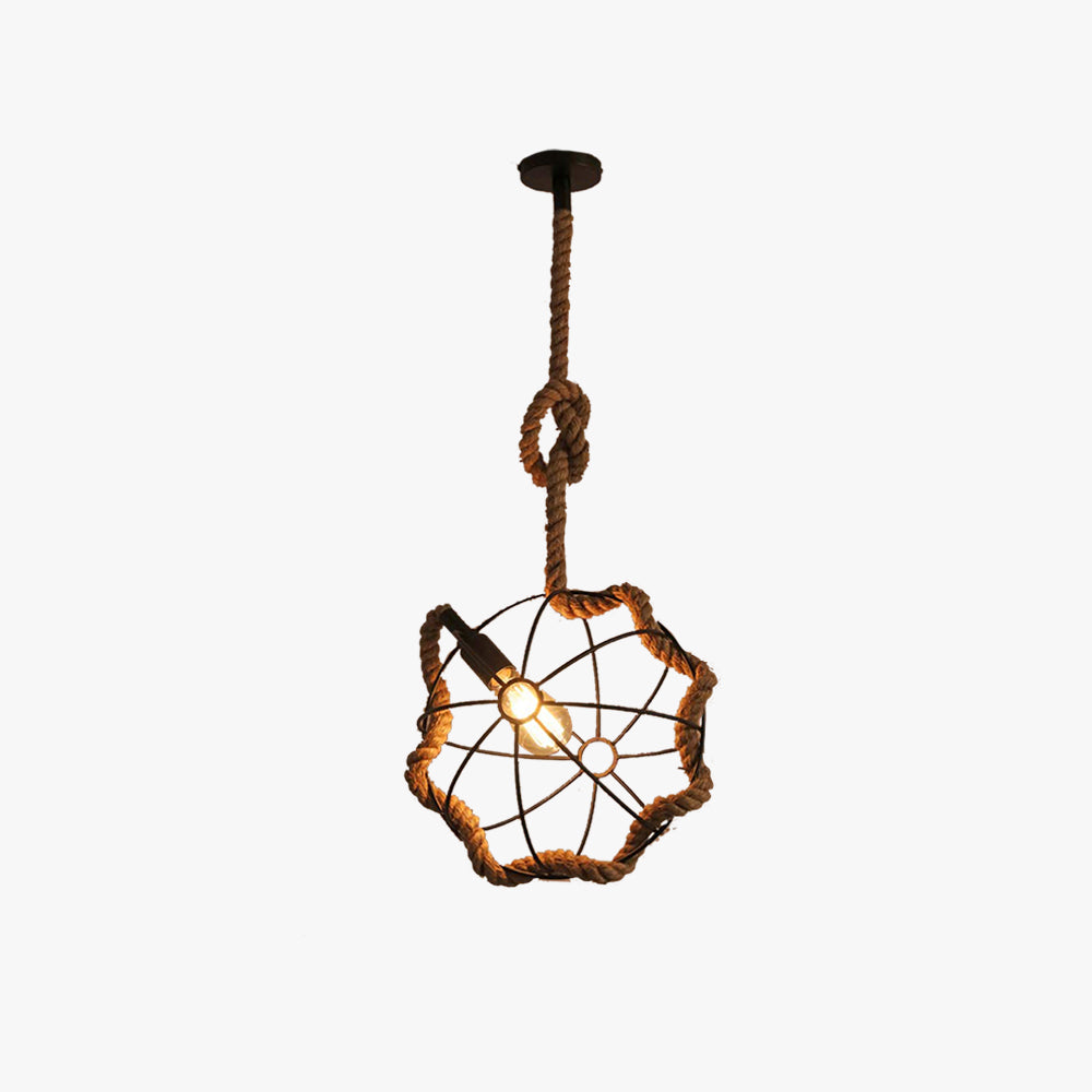 Epoch Retro LED lampa wisząca czarne metal/Sznurek Bar/Pokój dzienny