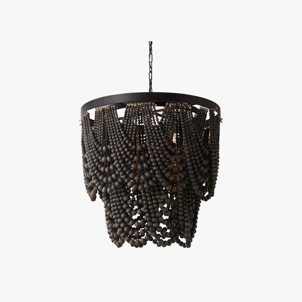 Muto Boho lampa wisząca LED / żyrandole z drewna/metalu