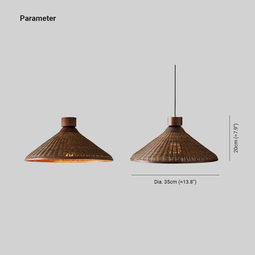 Silva Retro Design LED lampa wisząca rattanowa do salonu/kawiarni/hotelu
