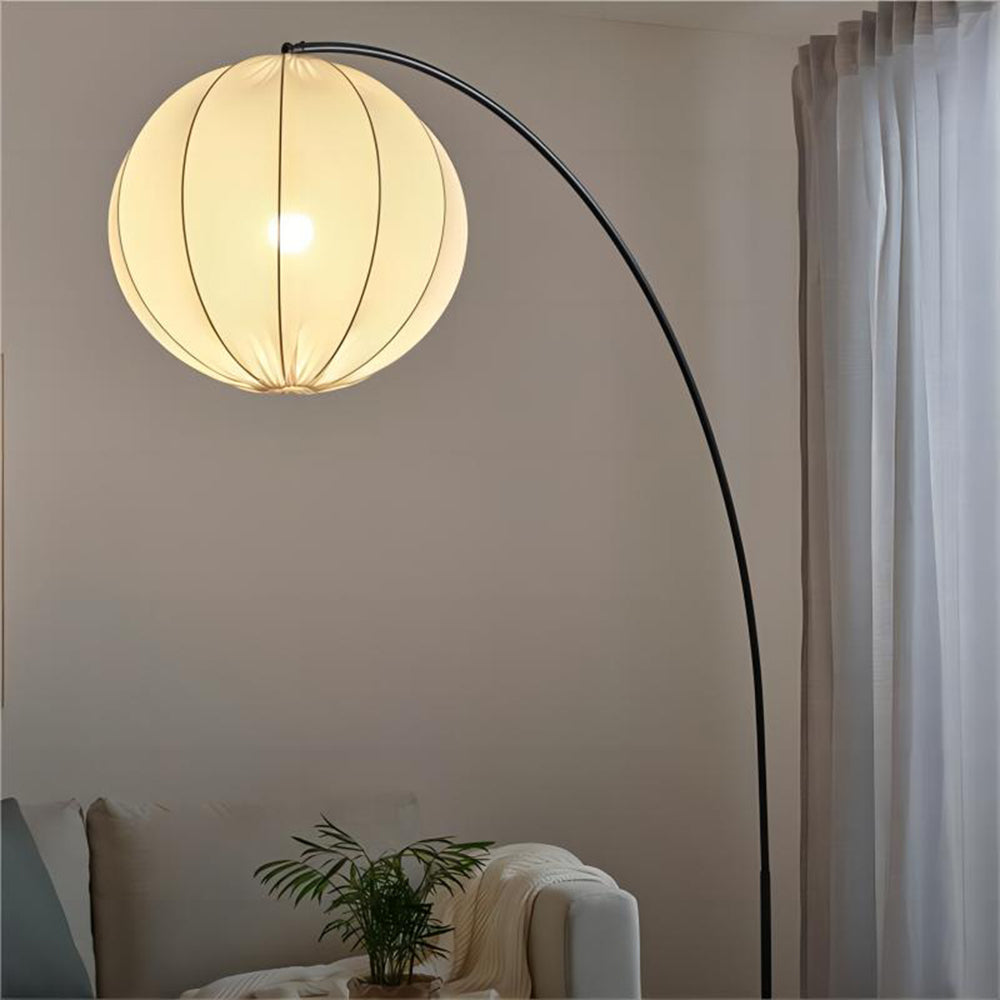 Ritta nowoczesna minimalistyczna lampa wisząca ze szkła i tkaniny w kolorze białym