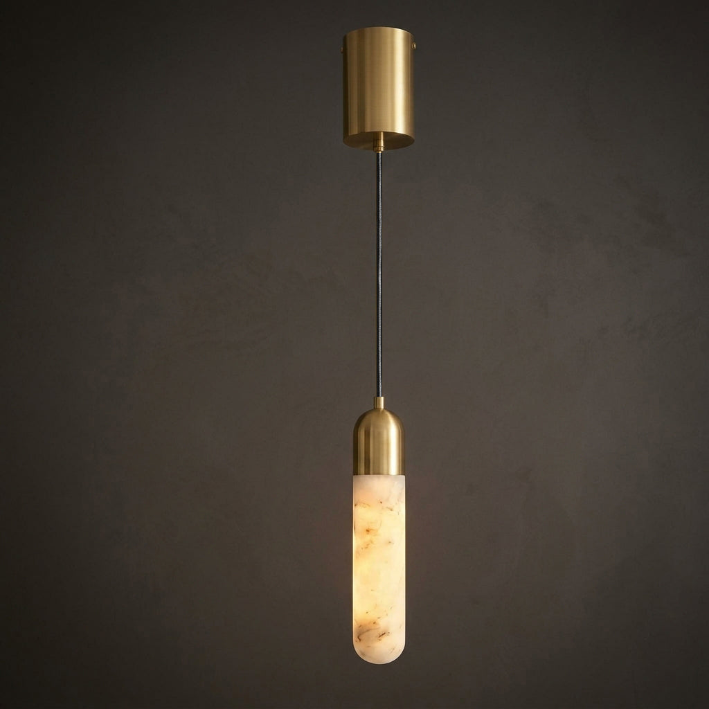 Loxcombe Lampa wisząca alabastrowa