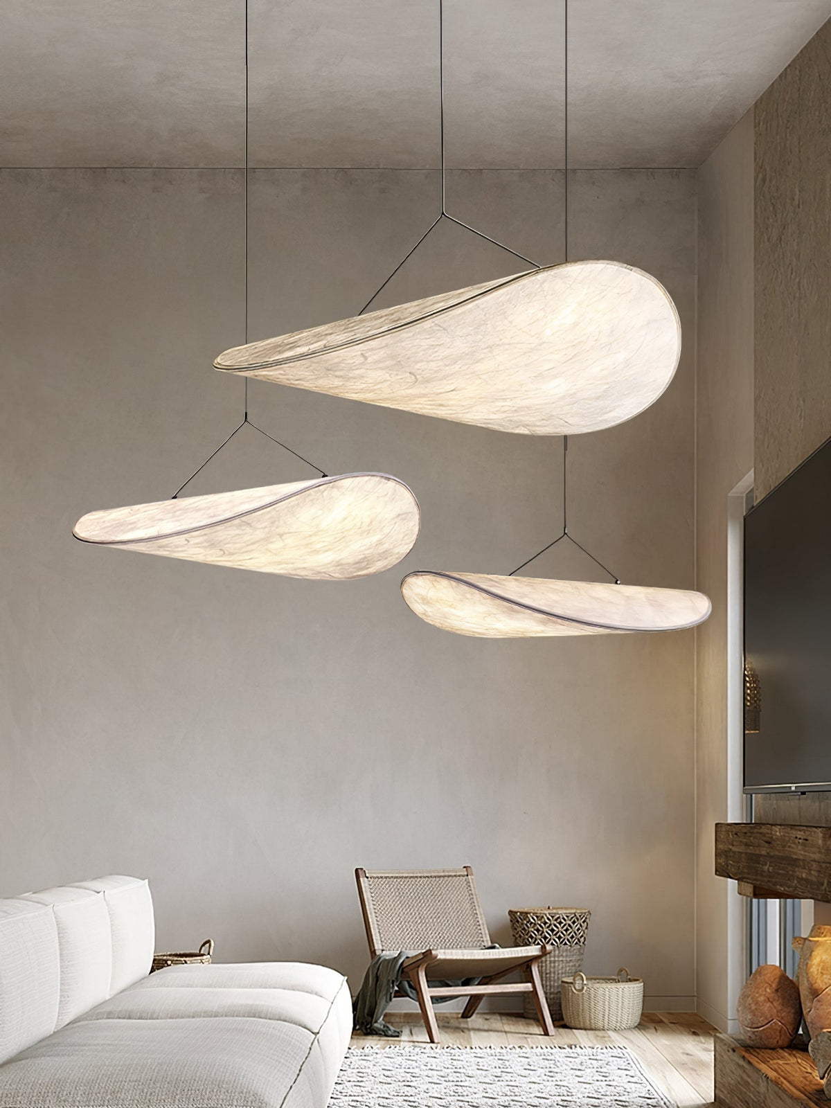 Luminette minimalistyczna lampa wisząca Jedwab morwowy